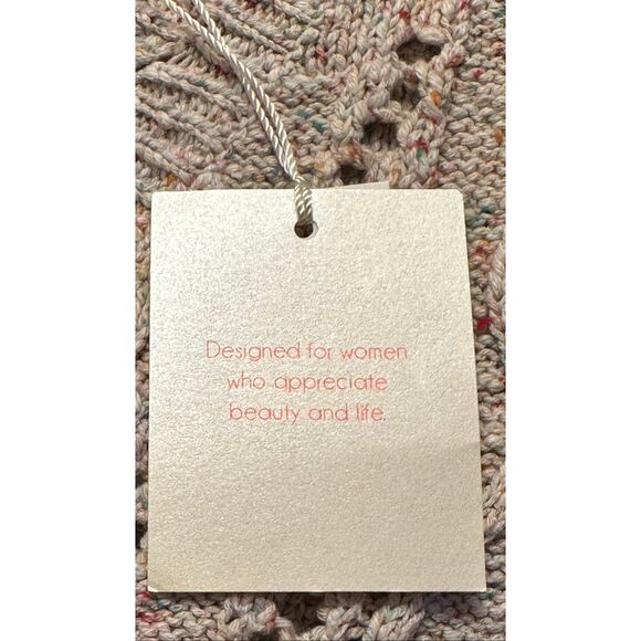 Lisa Todd Snap Front Cardigan in Cream  Multi NWT Size Small - Picture 4 of 4